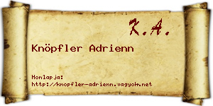 Knöpfler Adrienn névjegykártya